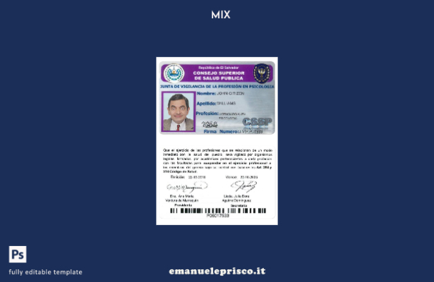 modello di stile verificato del consiglio di sanità pubblica di El Salvador (con